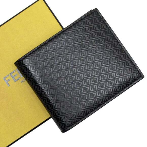 FENDI wallet leather black men's 7MO169-AGLP t19196j